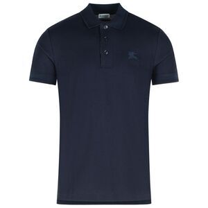 Burberry 'Eddie' Polo Shirt In Blue Cotton Men